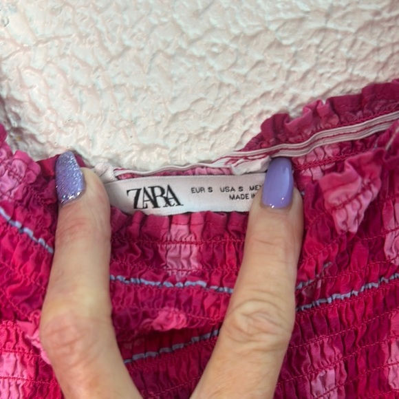 Zara Fuchsia and White Checkered Dress - Picture 14 of 14